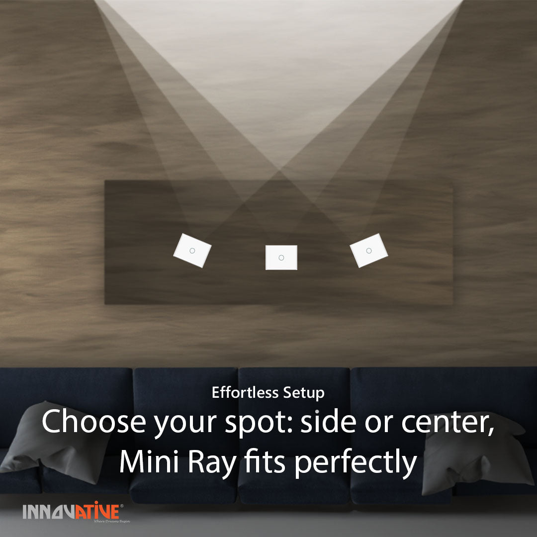 INNOVATIVE Mini Ray 2K- Mini Projector Palm Size, Electric Focus & Smart
