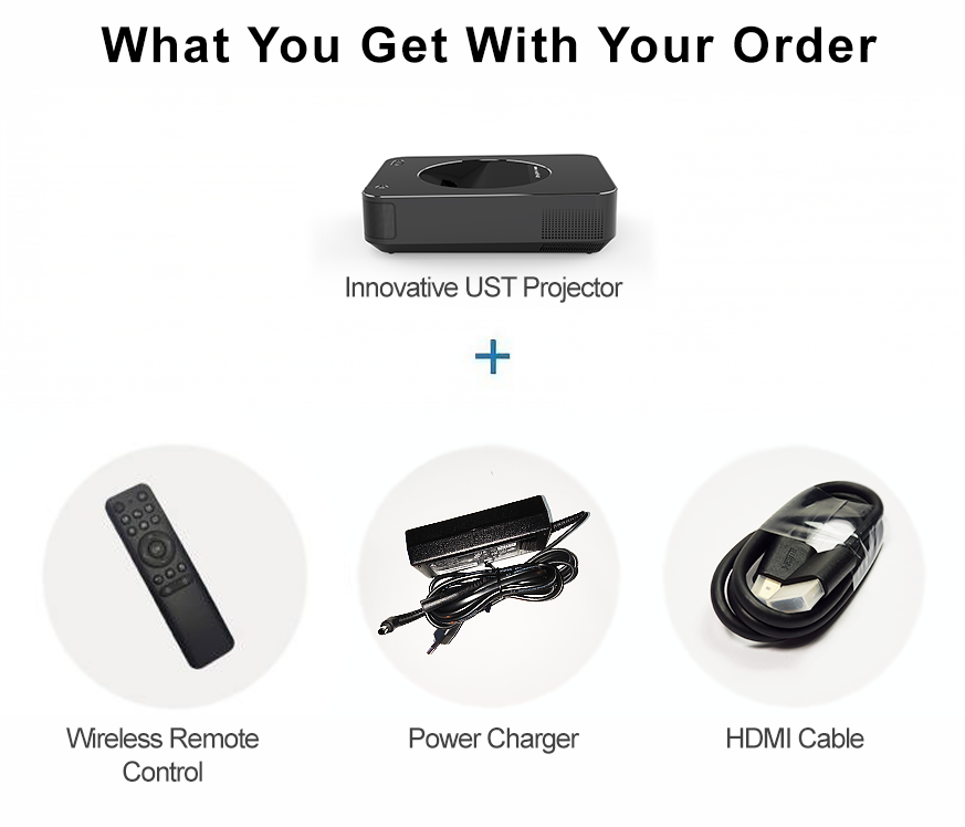 INNOVATIVE DSX - Ultra Short Throw Projector (UST) iPad-sized, Inbuilt Battery & HDMI