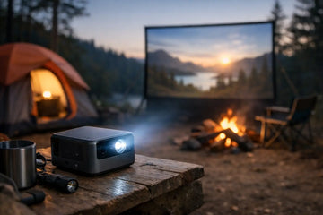 Battery Powered Projector for Camping Guide