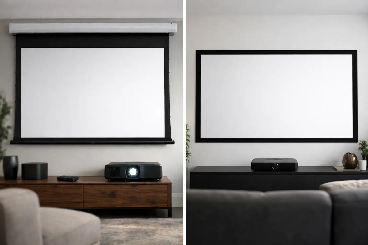 Motorized Screen vs Fixed Screen