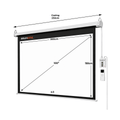 Motorized electric projector screen for wall and ceiling mount