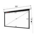 Motorized electric projector screen for wall and ceiling mount