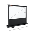 Floor Up portable projector screen for floor, table and TV console