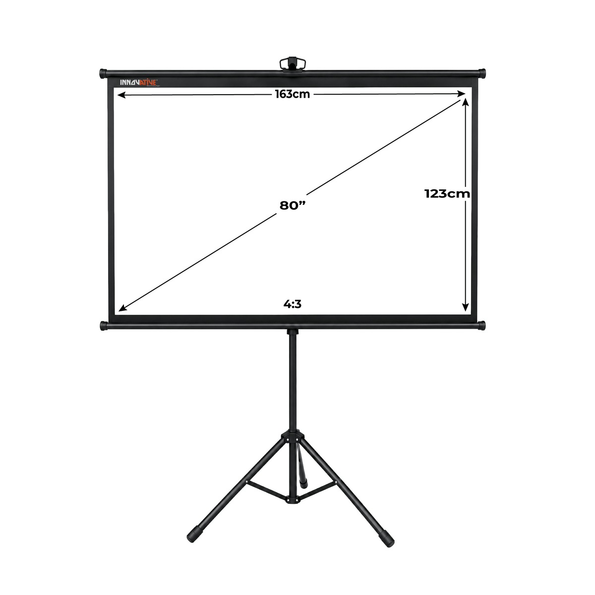80 inches Tripod Portable Projector Screen