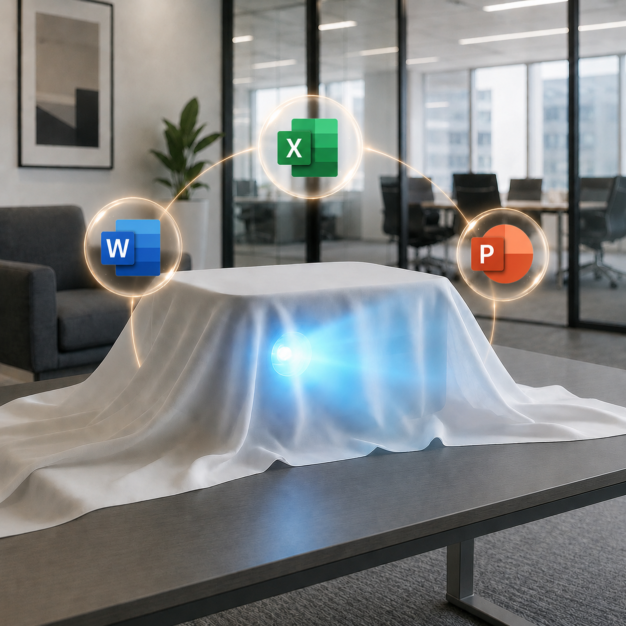 Ceiling mounted daylight business projector with AI focus and keystone - Annistyn Nova by INNOVATIVE Singapore