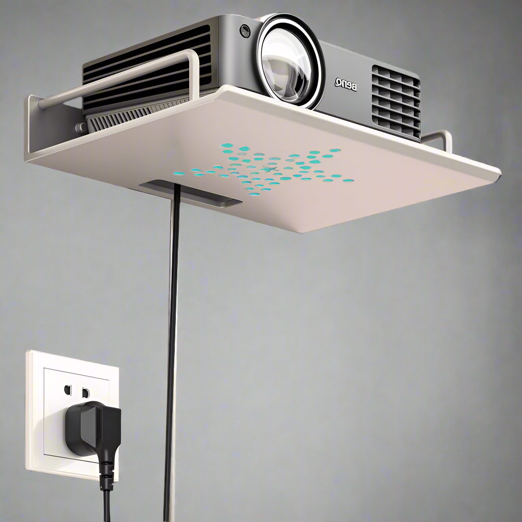 Projector wall tray mount shelf