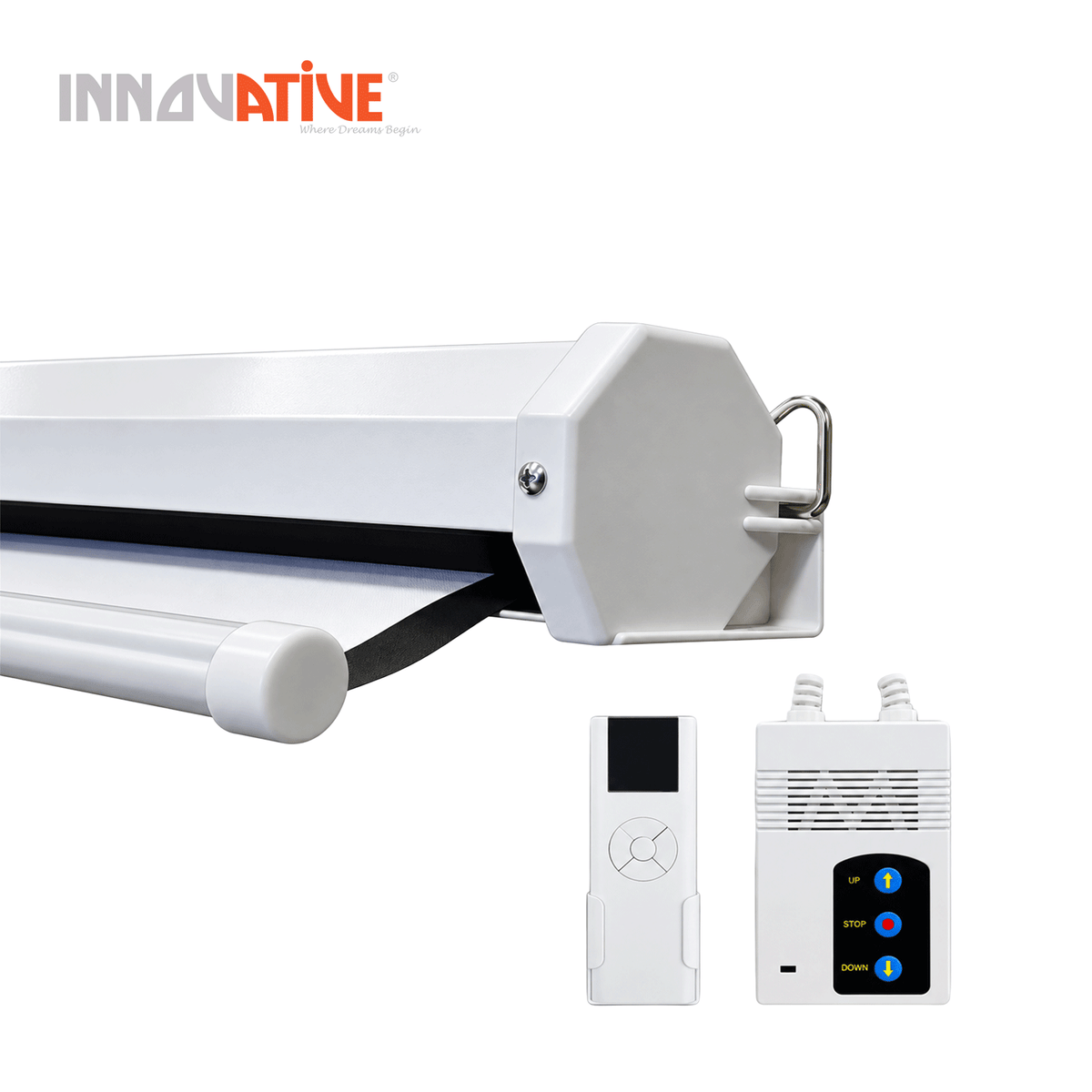 Motorized Electric Projector Screen, 84" / 100" / 120" for Wall and Ceiling Mount