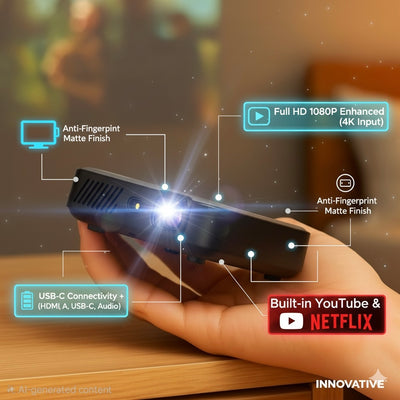 Compact portable INNOVATIVE projector