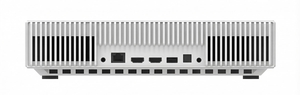DSX 3 Mini back panel: 3.5 mm, LAN, two HDMI (one ARC), USB, S/PDIF and power