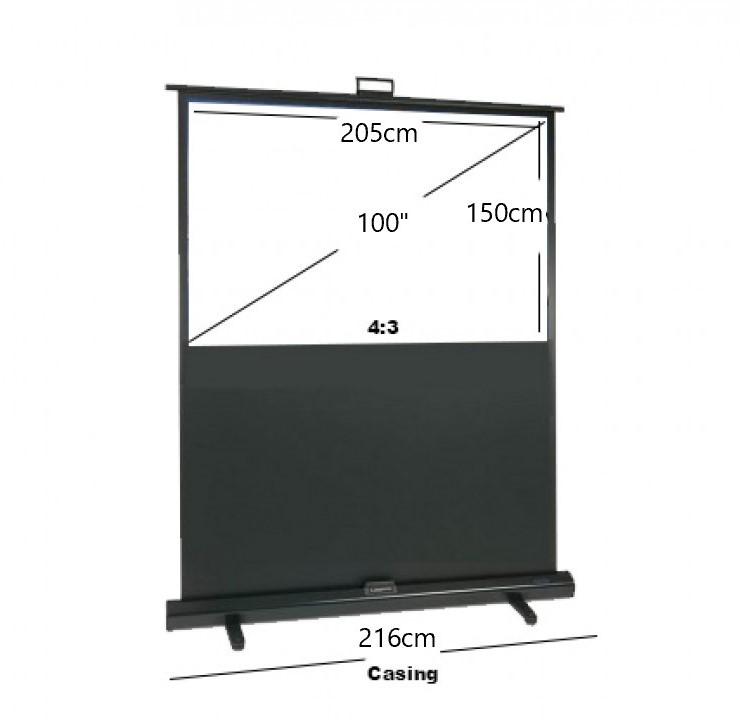 100 Inch Projector Screen Dimensions